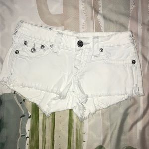 True religion cut off shorts